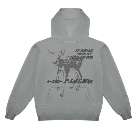 'CALL ON GOD' Ash Grey Hoodie