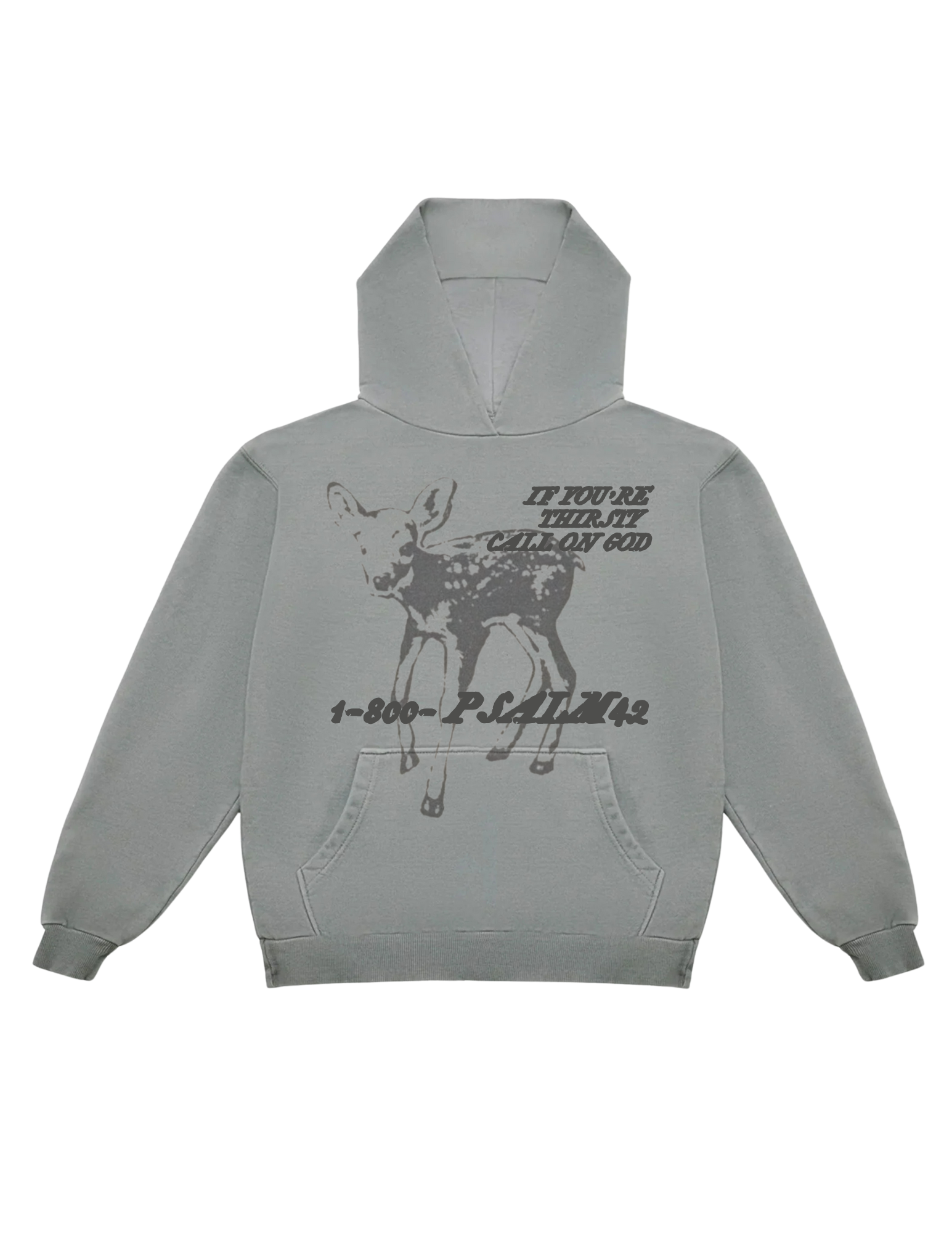 'CALL ON GOD' Ash Grey Hoodie