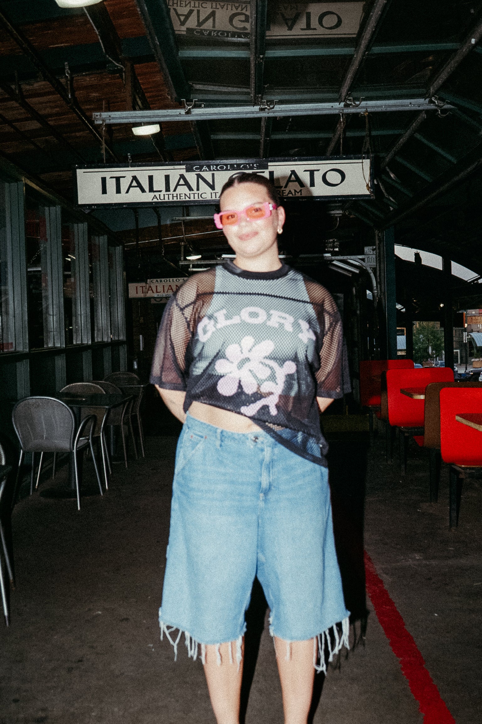 'GLORIA' Bubblegum Mesh Jersey