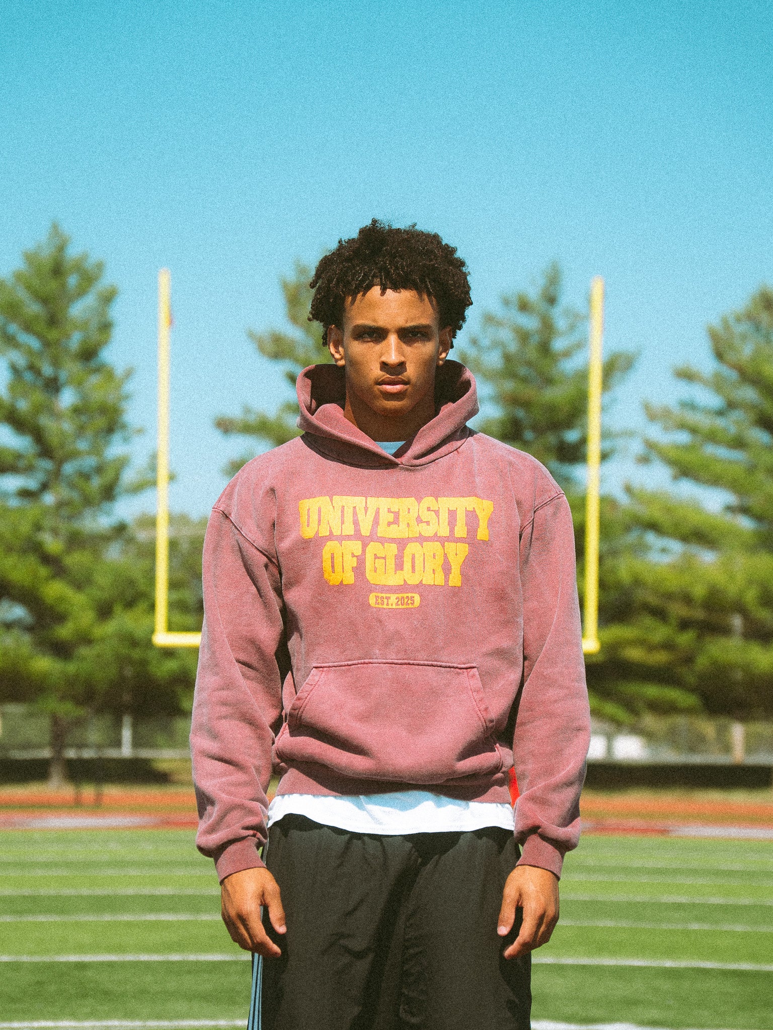 'UNIVERSITY OF GLORY' Crimson Hoodie
