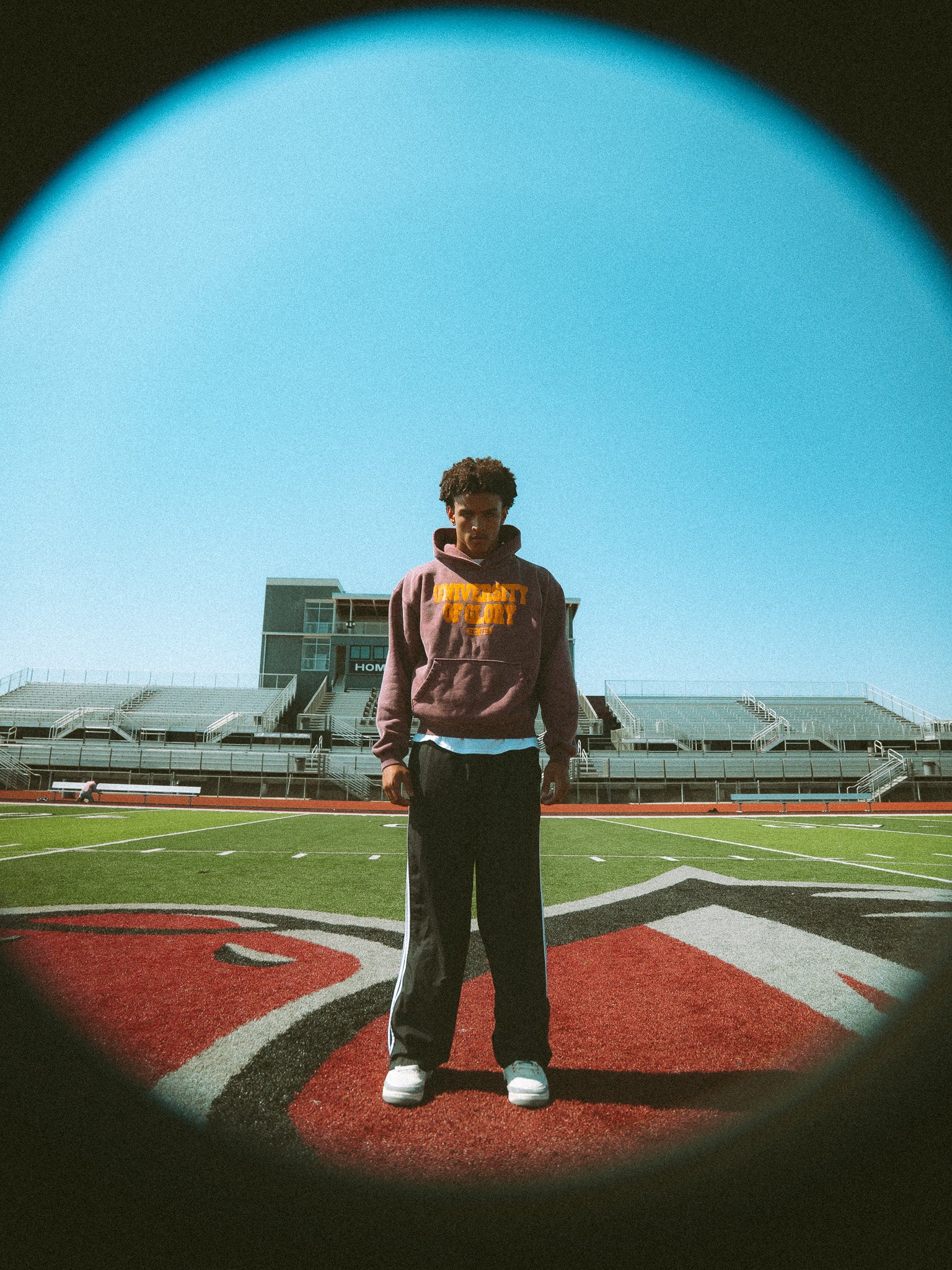 'UNIVERSITY OF GLORY' Crimson Hoodie