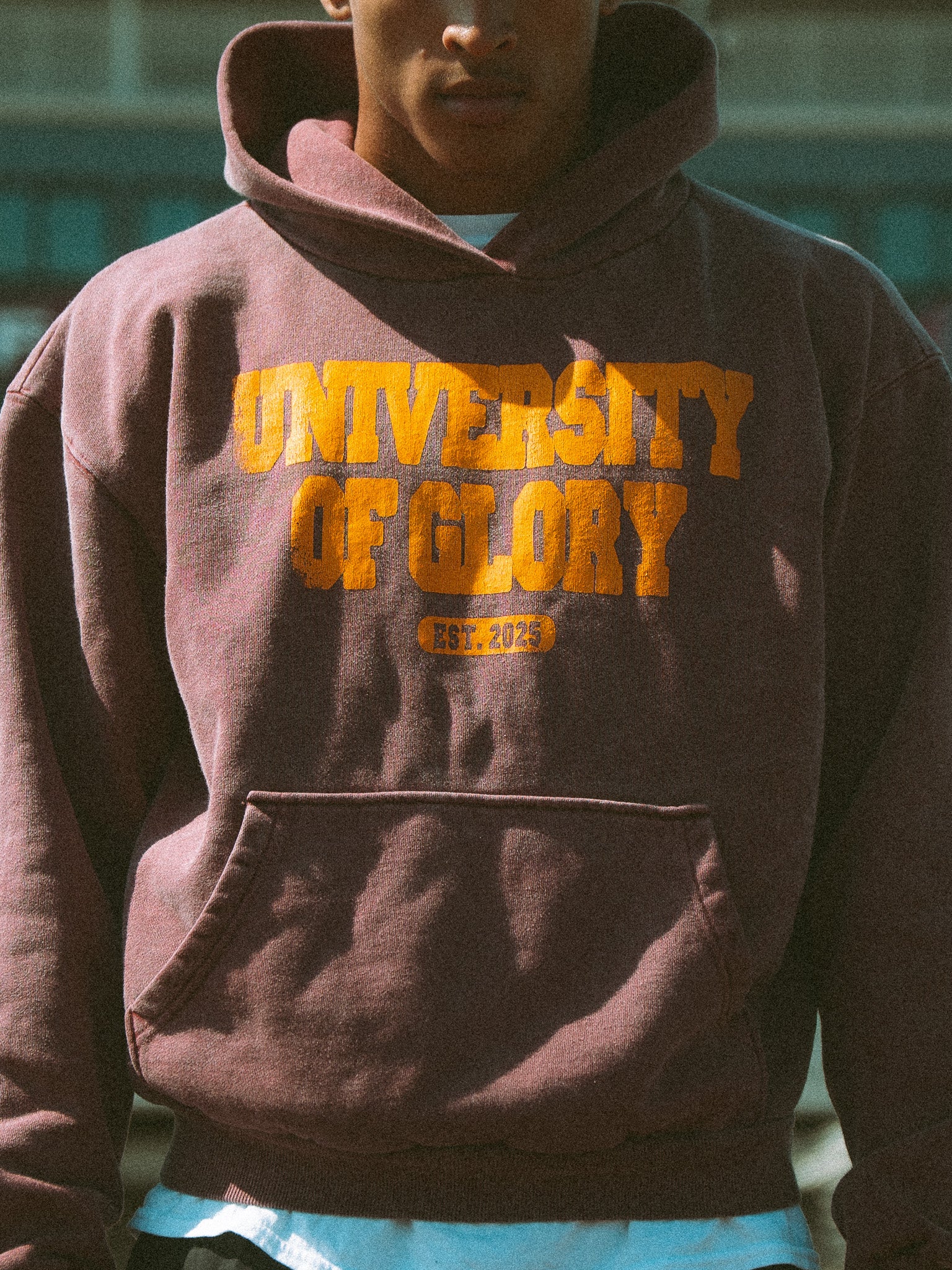 'UNIVERSITY OF GLORY' Crimson Hoodie