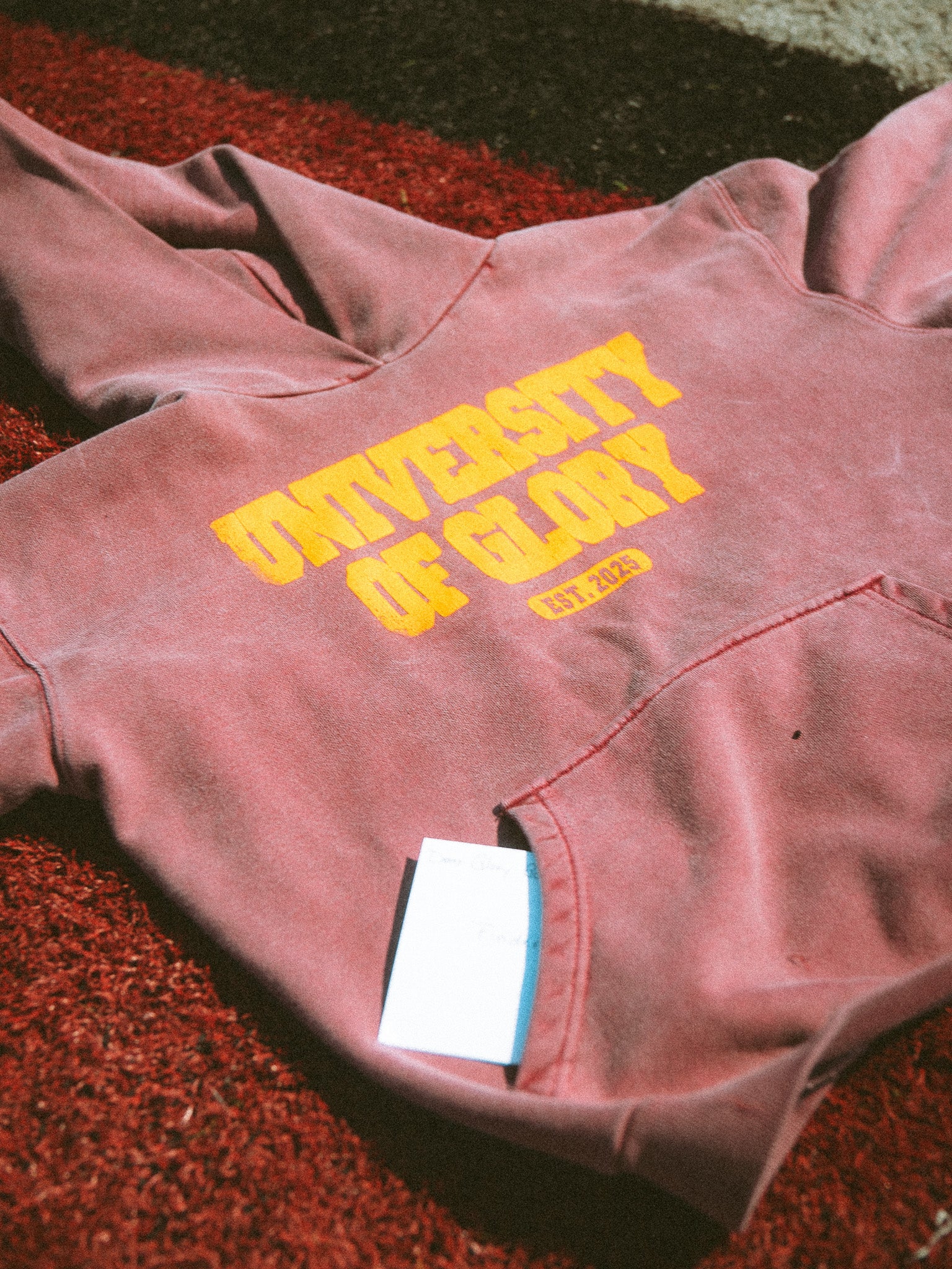'UNIVERSITY OF GLORY' Crimson Hoodie