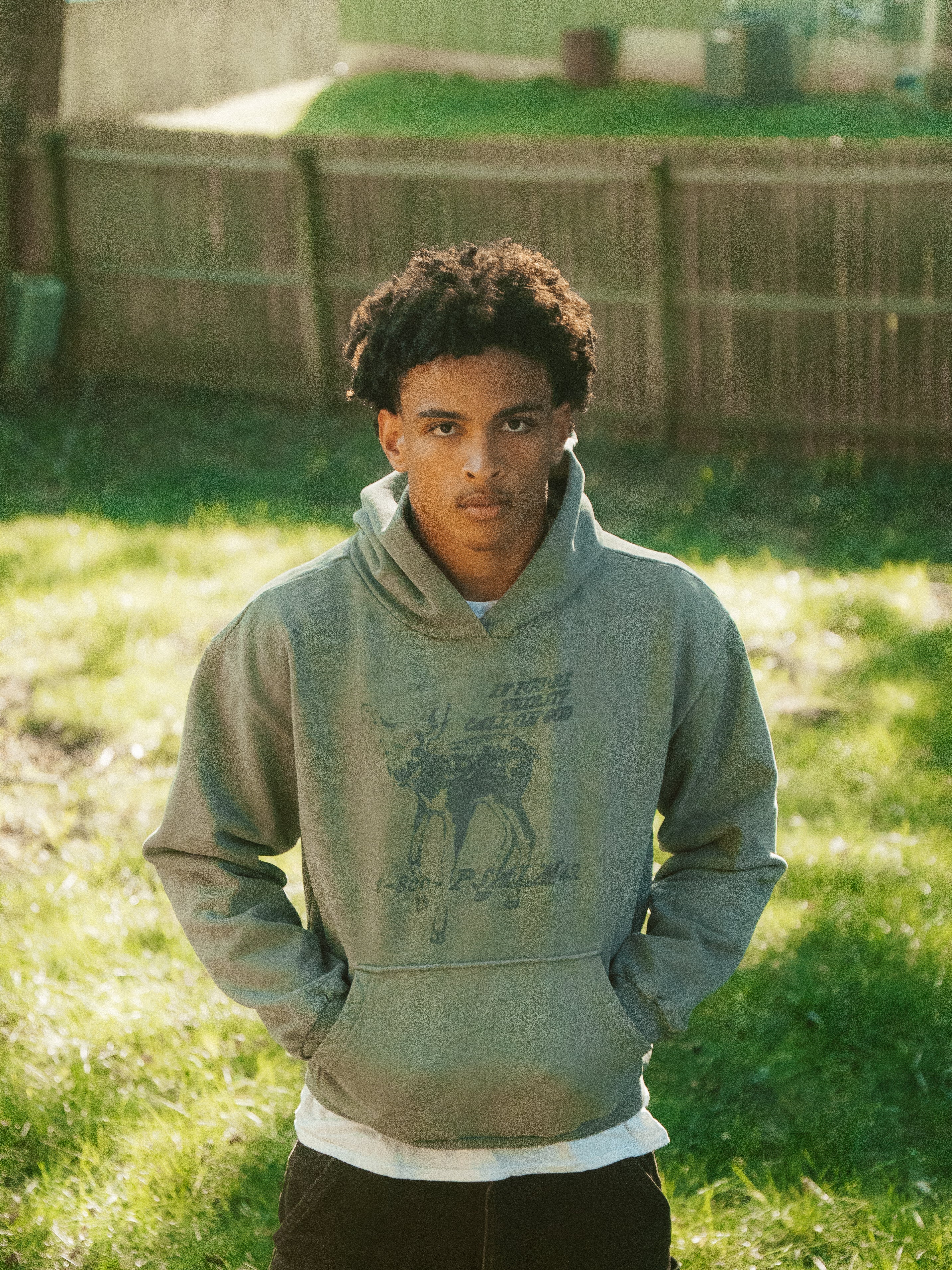 'CALL ON GOD' Ash Grey Hoodie