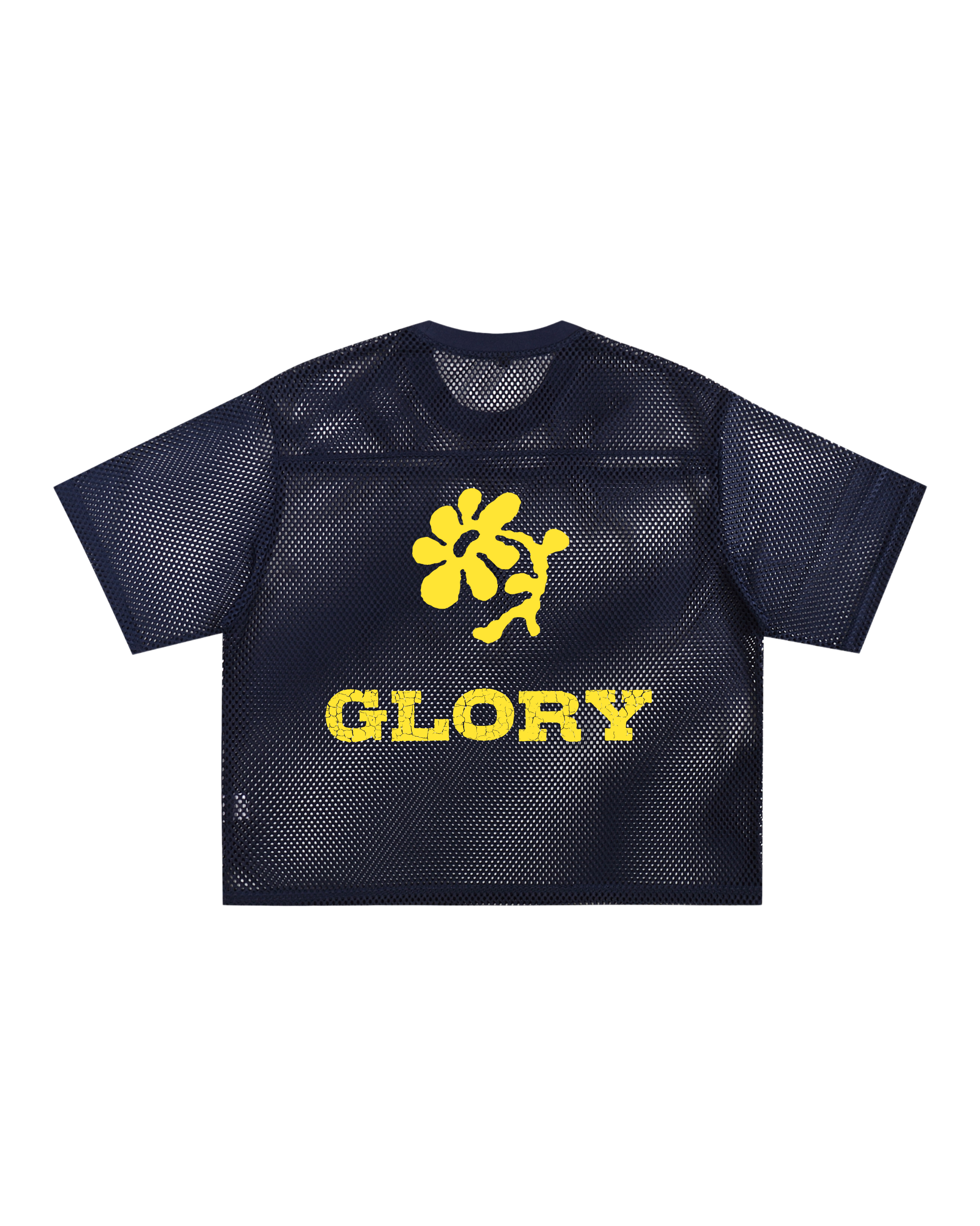'GLORIA' Navy Mesh Jersey