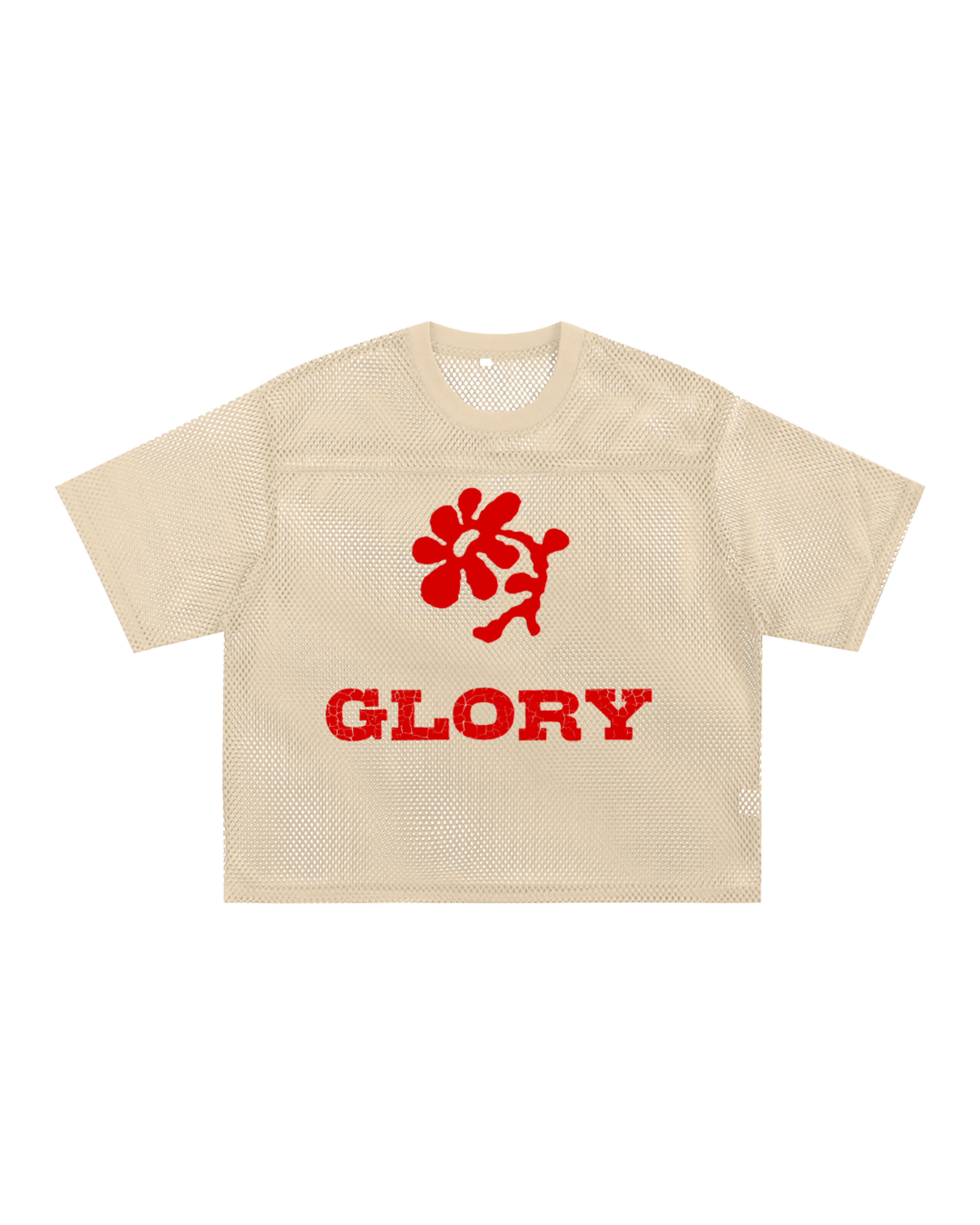 'Gloria' Cream Mesh Jersey